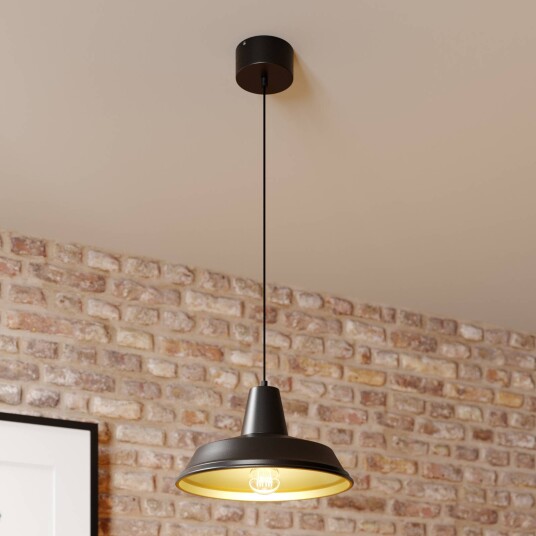 Luminex Class pendellampe svart/gull