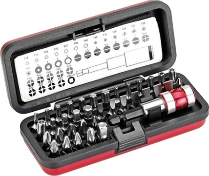 Cimco 113158 Støpselsett 1/4" Metrisk 4,4.5,5,5.5,6,7 Mm T10 T15 T20 T25 T27 T30 T40 Ph1 Ph2 Ph3 Pz1 Pz2 Pz3
