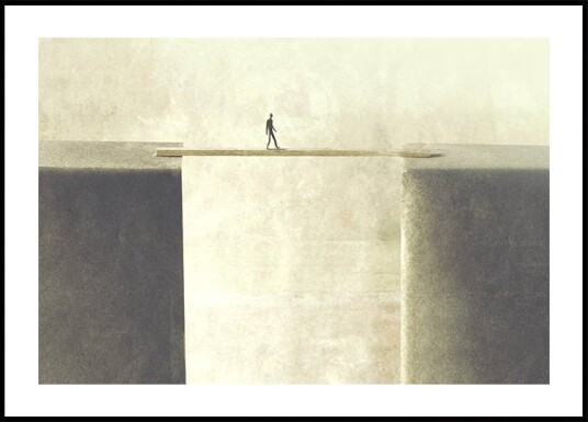 Reaching the Other Side Gap Crossing Concept Plakat Plakat / 100x150cm