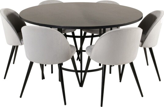 Spisegruppe furniture/fashion Copenhagen med 6 Valentina Stoler