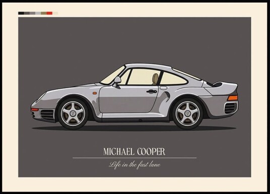 Sport Car Personal 3 Plakat Plakat / 70x100cm