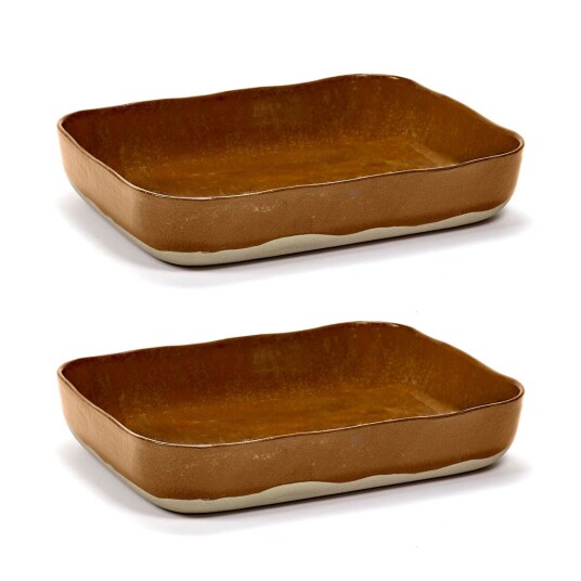 Serax La Nouvelle Table ildfast form No10 22x30 cm 2-pakn. Brown Serax La Nouvelle Table ildfast form No10 22x30 cm 2-pakn. Brown