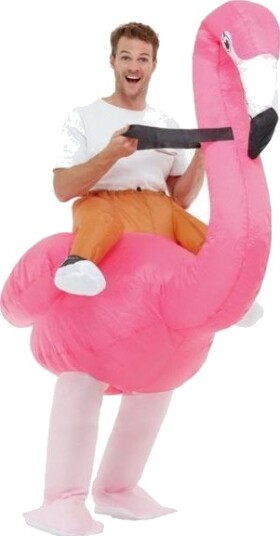 Smiffys Oppblåsbart Flamingokostyme