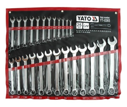 Yato Kombinasjonsnøkler Sateng 25 Stk. 6-32 Mm Case 0365