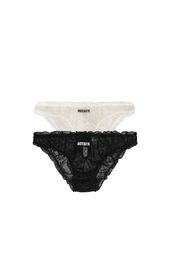 ROTATE Birger Christensen 2 Pack Lace Brief Black M ROTATE Birger Christensen 2 Pack Lace Brief Black M