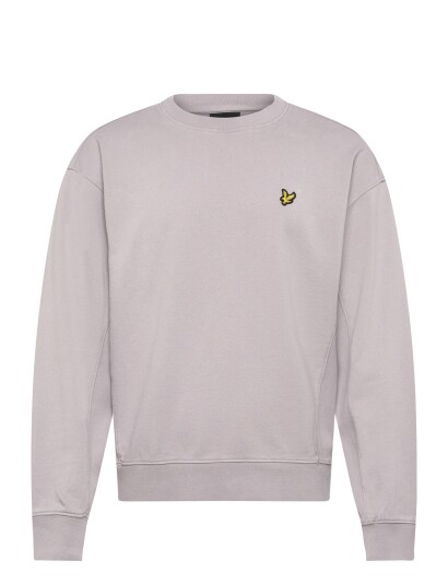 Lyle & Scott Heavy Laundered Crew Neck Sweatshirt Purple XL