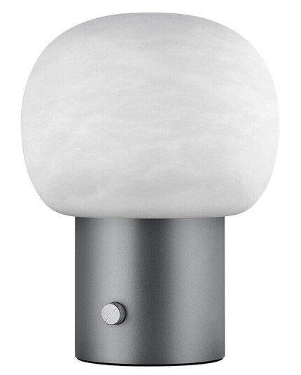 Blomus Iris LED Bordlampe Alabaster Gunmetal