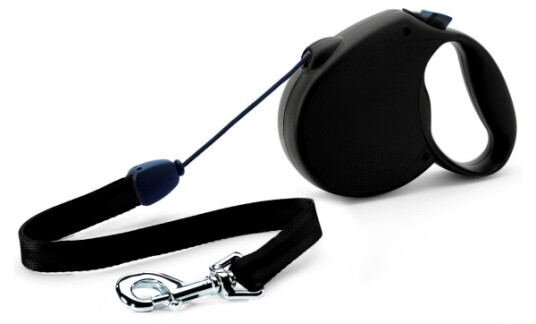 Flexi Leash Retractable Tau Standard Størrelse L 5 M Maks Vekt 50 kg Hund Fleksibel Hundesnor Sort Ledning 50 kg Monokromatisk