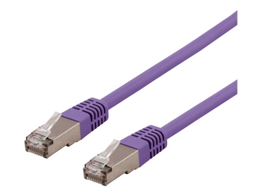 Deltaco S/FTP Cat 6 Koblingskabel 5 m Lilla - Halogenfri og Formet