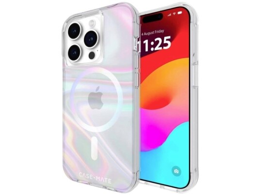 Casemate Soap Bubble Magsafe Mobiltelefon Backcover Apple Iphone 15 Pro Transparent, Fluorescerende