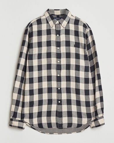 Ralph Lauren Polo Custom Fit Double Faced Checked Shirt Cream/Black