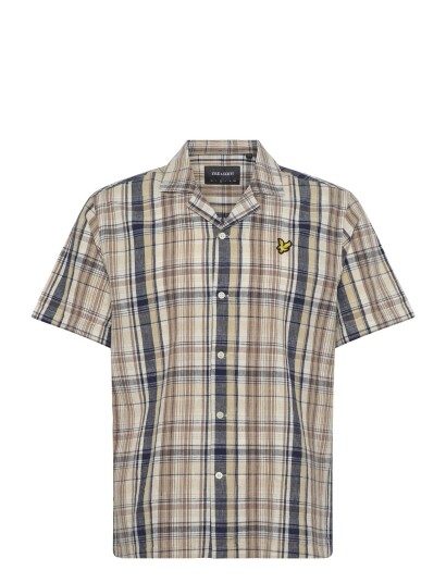 Lyle & Scott Linen Check Short Sleeve Shirt Multi/patterned L