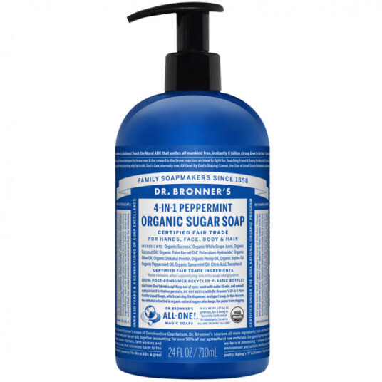 Dr. Bronner'S Organic Hand & Body Shikakai Soap Spearmint Peppermint 710ml