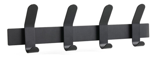 Zone A-Rack knaggrekke black, 4 kroker Zone A-Rack knaggrekke black, 4 kroker