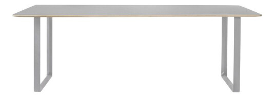 Muuto 70/70 spisebord 255 x 108 cm Grey linoleum-Plywood-Grey