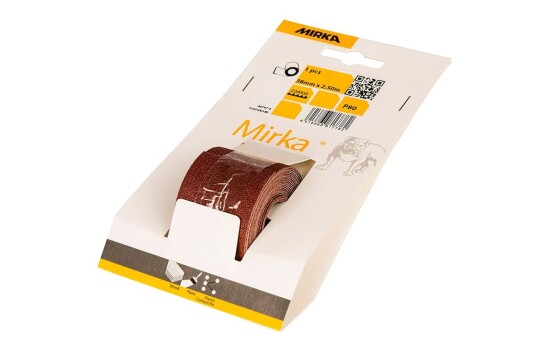 Mirka Slippappersrulle Standard 38mmx2,5m P180 Röd