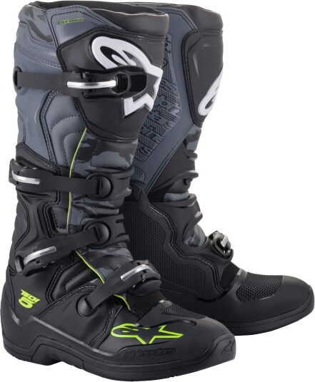 Alpinestars Tech 5 Motocross støvler Svart Grå Gul Alpinestars Tech 5 Motocross støvler Svart Grå Gul