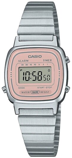 Casio Dameklokke LA670WEA 4A2EF Vintage Mini Rosa/Stål Ø24.6 mm