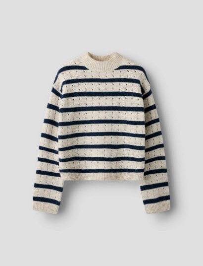 LMTD Nlfnamelys Ls Short Turtleneck Knit Navy 134 140
