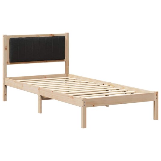Sengeramme med Polstret Hodegjerde Svart 90 x 190 cm Sengeramme med Polstret Hodegjerde Svart 90 x 190 cm