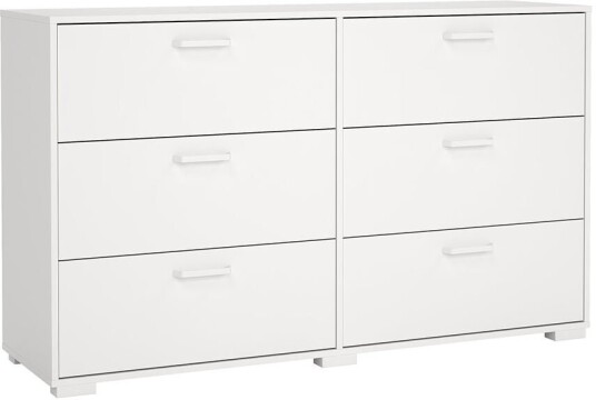 Sofia kommode 6 skuffer hvit.