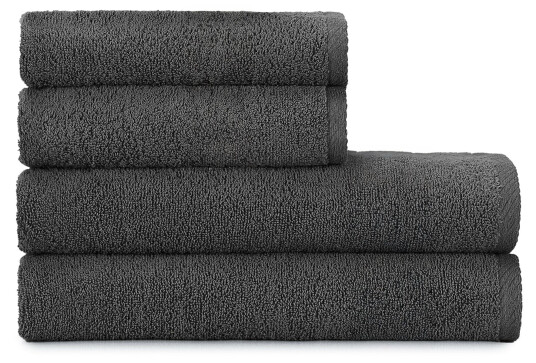 Heihus Fluffy Håndklepakke Mørk grå / 4-pakning 2XL+2L