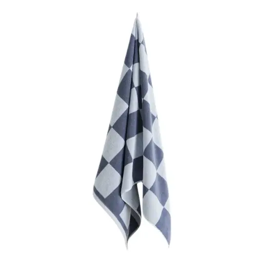 Hay Check badehåndkle 70 x 136 cm Steel blue Hay Check badehåndkle 70 x 136 cm Steel blue