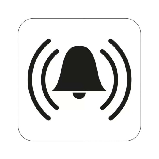 Habo Outlet Skilt Alarm 80x80 Selvklebende Vinyl