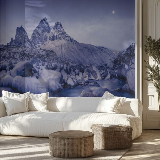 Tapet Majestetisk Fjellscene Tapet Majestetisk Fjellscene