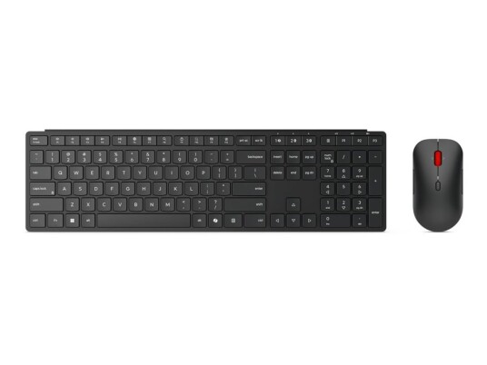 Lenovo Multi-Mode Pro Combo 6000 - Tastatur- Og Mussett - Trådløs - 2.4 Ghz, Bluetooth 5.3 - Litausk - Eklipsesvart - Brun Boks