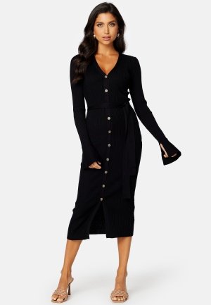 BUBBLEROOM Fine Knitted Cardigan Dress Black S BUBBLEROOM Fine Knitted Cardigan Dress Black S