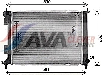 AVA COOLING SYSTEMS KA2328 Radiator motorkjøling