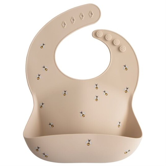 Mushie Smekke Silikon Bees Beige