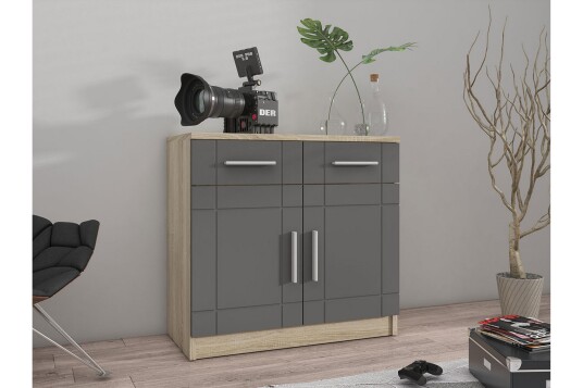 Kommode Carvin 37x69 cm Natur/Grå