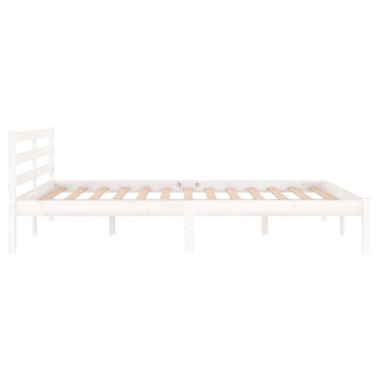 vidaXL Sengeramme heltre furu 140x200 cm hvit