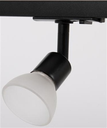 Vento Blow Glas Spot Med Gu10 Og 1 Faset Adapter I Sort