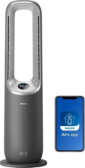 Philips AMF870 3-i-1 Luftrenser, Vifte og Varmeapparat for Romopp til 70 m², Smart Kontroll, Sølv