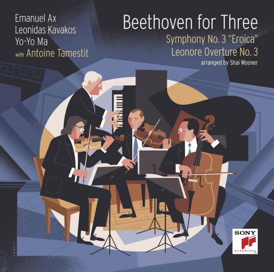 YoYo Ma, Leonidas Kavakos, Emanuel Ax, Antoine Tamestit Beethoven for Three: Symphony No. 3 "Eroica" and Leonore Overture No. 3 CD