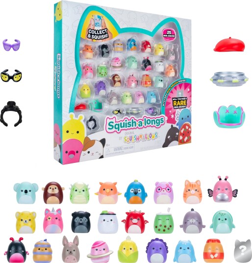 Squishalongs 25-pack Figurer 2,5 cm Stil 1 i Plast