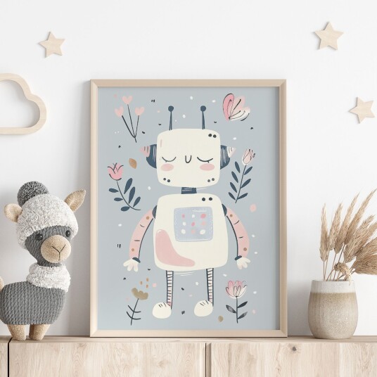 Plakat Søt Robotdesign