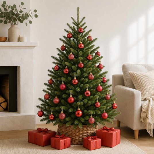 vidaXL Juleballsett 150 stk. Vinrød 3 cm Polystyren