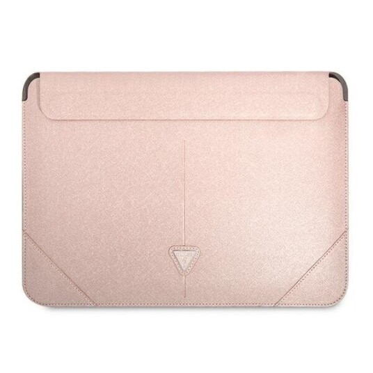 Guess Sleeve Gucs16psatlp 16" Rosa / Rosa Saffiano Triangle Logo