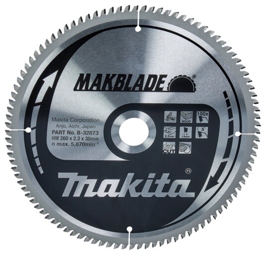 Makita Sirkelsagblad B 32873 260x30x100T