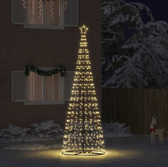  LED juletre med 800 LED med jordspyd Varmhvit 400 cm Jern