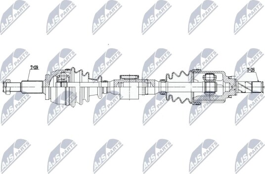 NTY NPW RE 197 Drivaksel