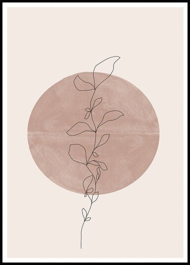 Circle and Vine Plakat / 21x30cm