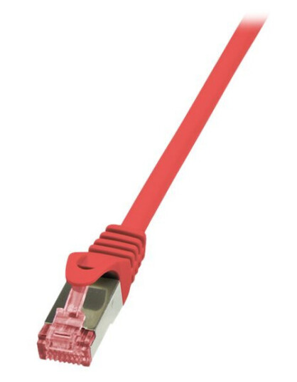 Logilink Primeline Koblingskabel Rj-45 Hann Til Rj-45 Hann 3 M Sftp Pimf Cat 6 Halogenfri Formstøpt Uten Hindringer Rød