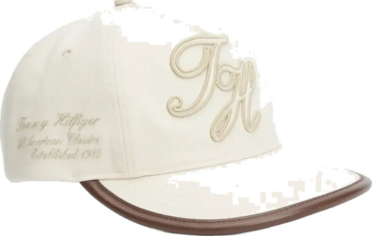 Tommy Hilfiger Th Script Elevated 5 Panel Cap - Cream - ONE SIZE