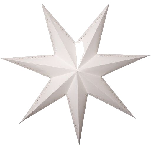 Star Trading Mika julestjerne med lys hvit. 87 cm