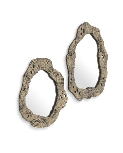 Foggia speil antikk messing 2-sett Foggia speil antikk messing 2-sett